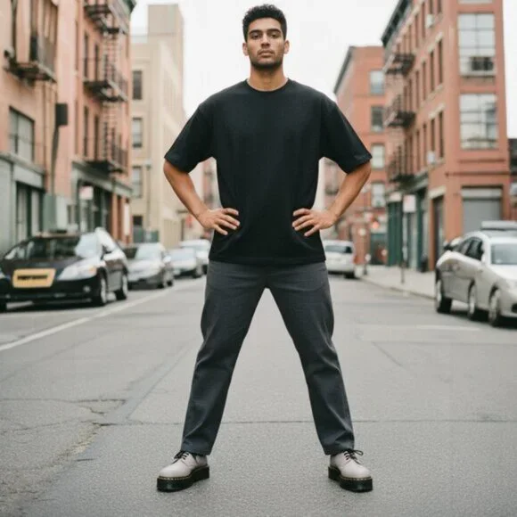 Dr. Martens 8053 Quad Retro Vintage Taupe Platform Derby Oxfords, Size 10 - Picture 3 of 12